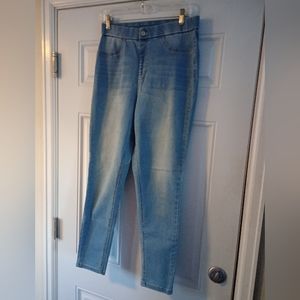 NOBO Super High Rise Skinny Jeans SZ 11/13 Blue NO ZIP Pull Up Functiona…